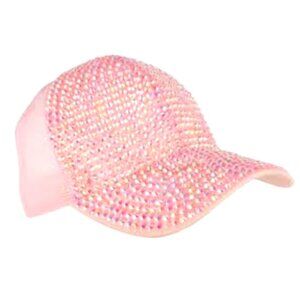 Twig & Arrow Womens Bling Crystal Trucker Hat, Pink NWT